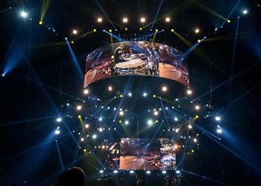 고분고분한 큰 임대 단계 LED 스크린 전시 3mm 화소 피치 에너지 절약 FCC